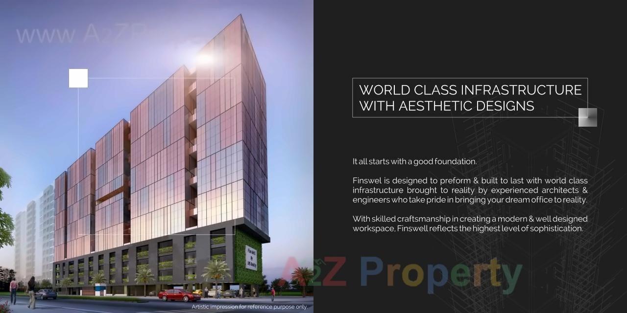 3D Elevation of real estate project Finswell located at Lohgaon, Pune, Maharashtra
