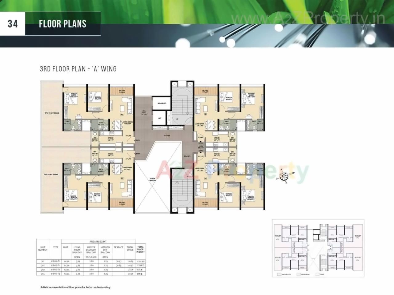 Layout of real estate project Forest Edge located at Kharadi, Pune, Maharashtra