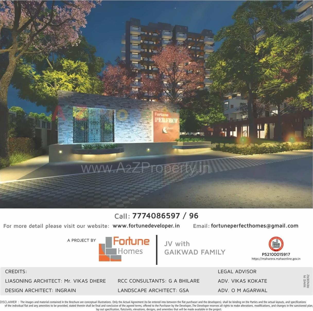 3D Elevation of real estate project Fortune Perfect located at Pune-m-corp, Pune, Maharashtra