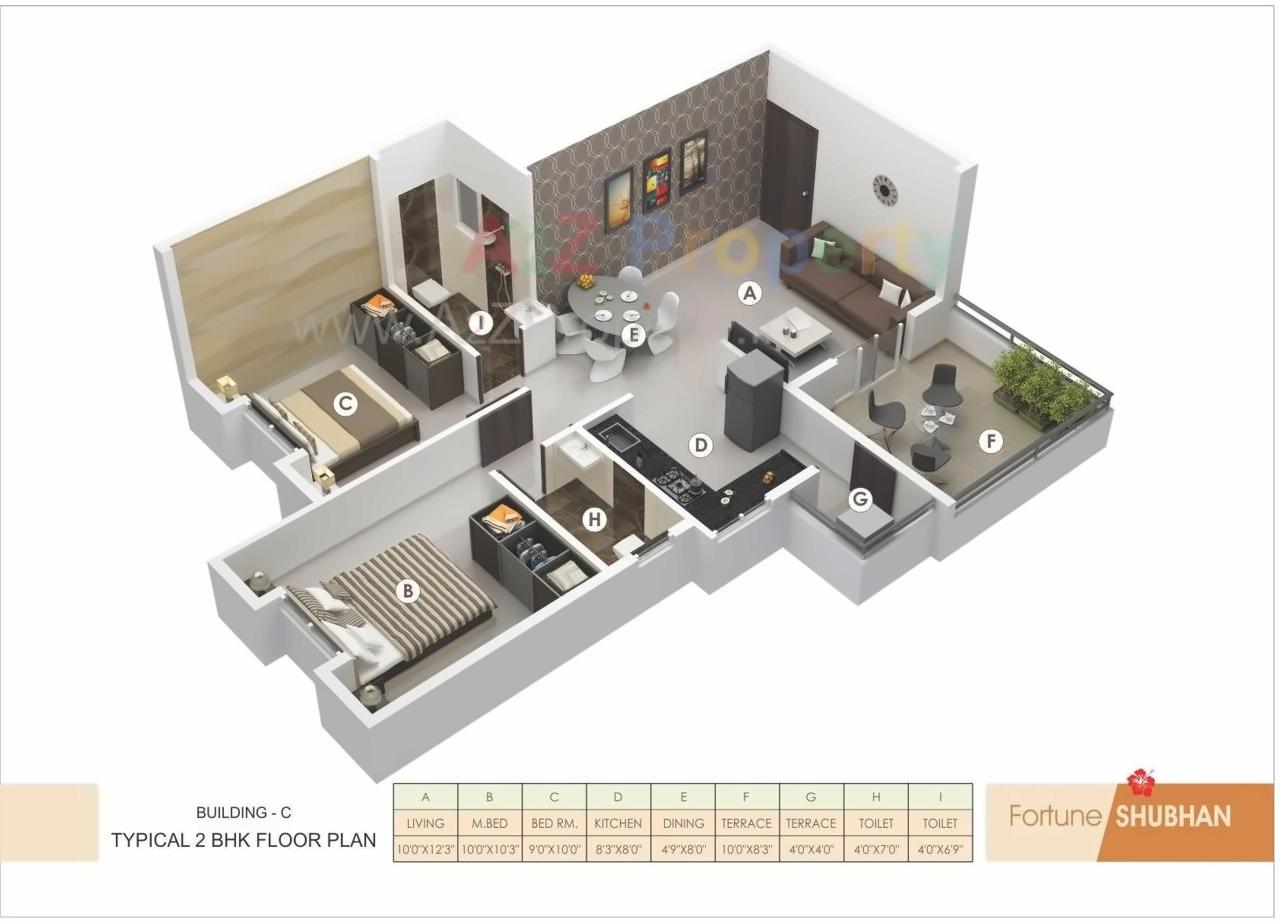 Layout of real estate project Fortune Shubhan located at Pune-m-corp, Pune, Maharashtra