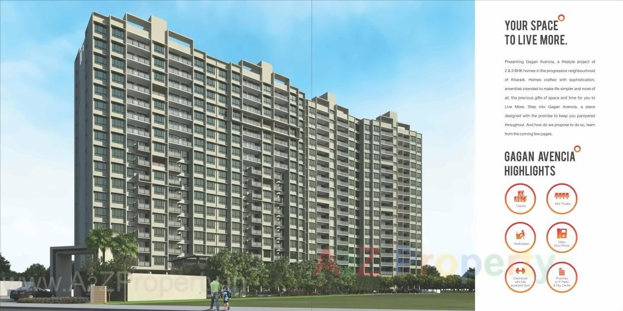 3D Elevation of real estate project Gagan Avencia located at Kharadi, Pune, Maharashtra