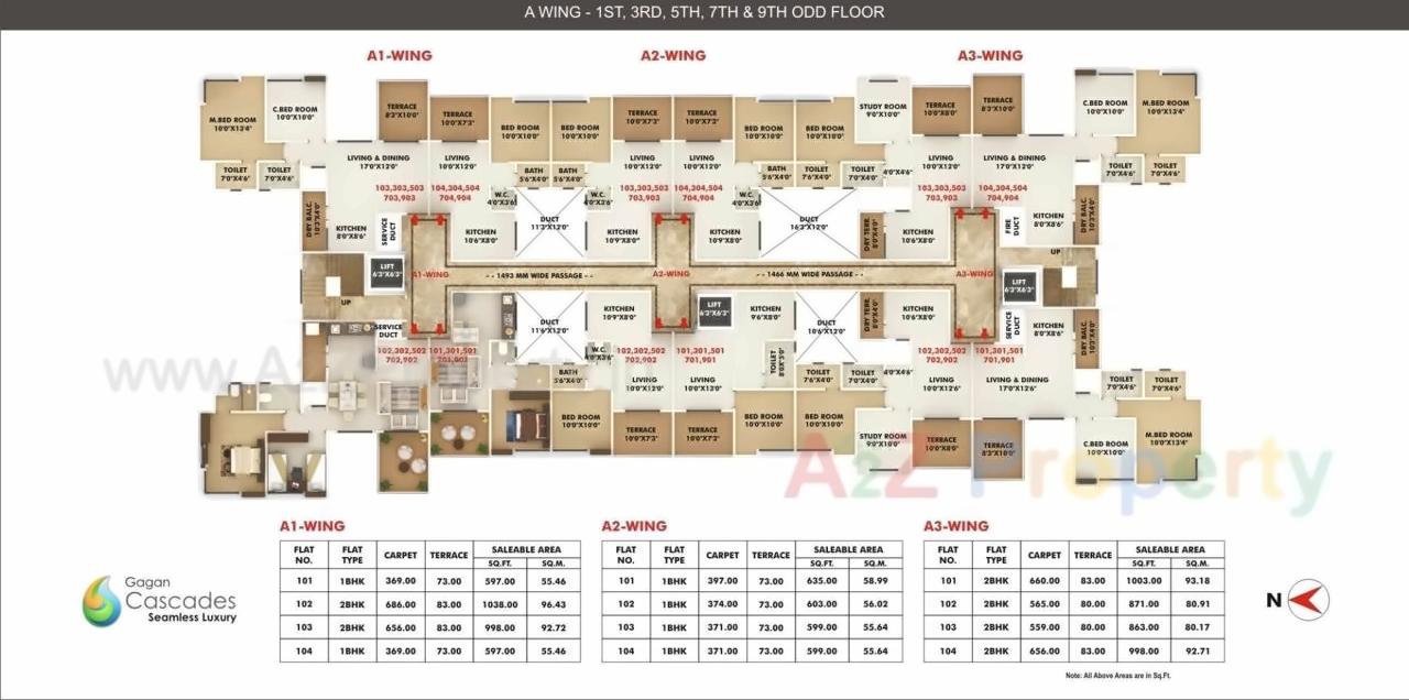 Layout of real estate project Gagan Cascades located at Pisoli, Pune, Maharashtra