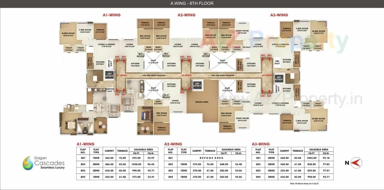 Layout of real estate project Gagan Cascades located at Pisoli, Pune, Maharashtra
