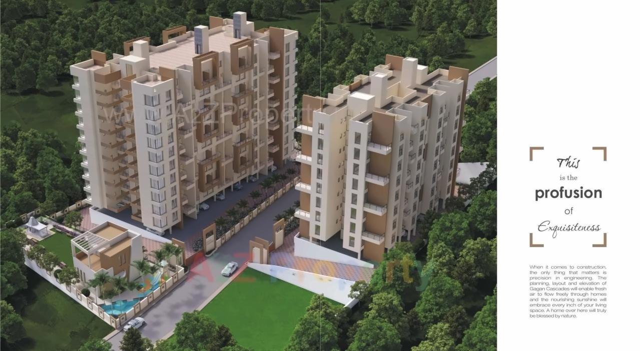 3D Elevation of real estate project Gagan Cascades located at Pisoli, Pune, Maharashtra