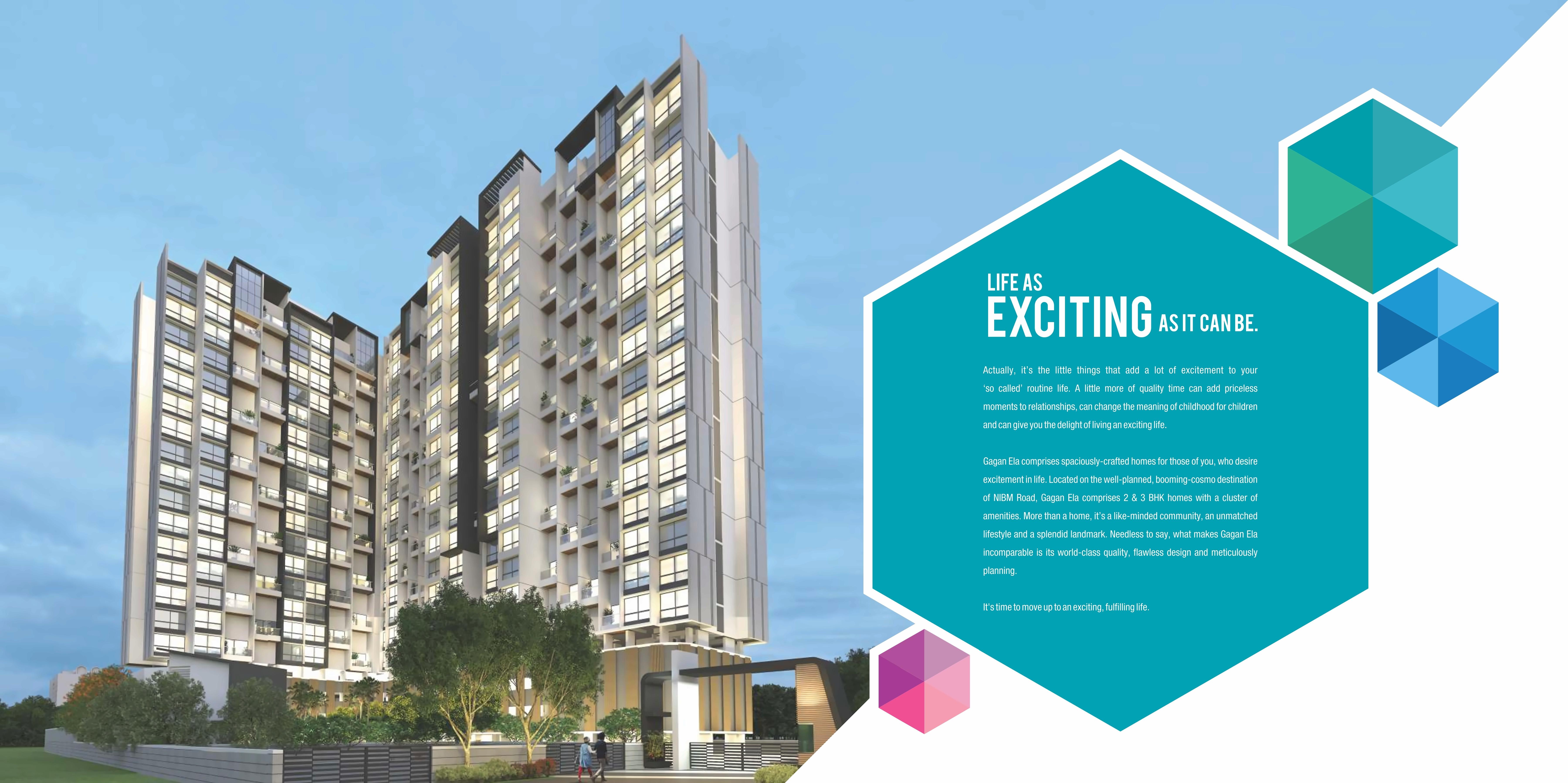 3D Elevation of real estate project Gagan Ela located at Mohammadwadi, Pune, Maharashtra