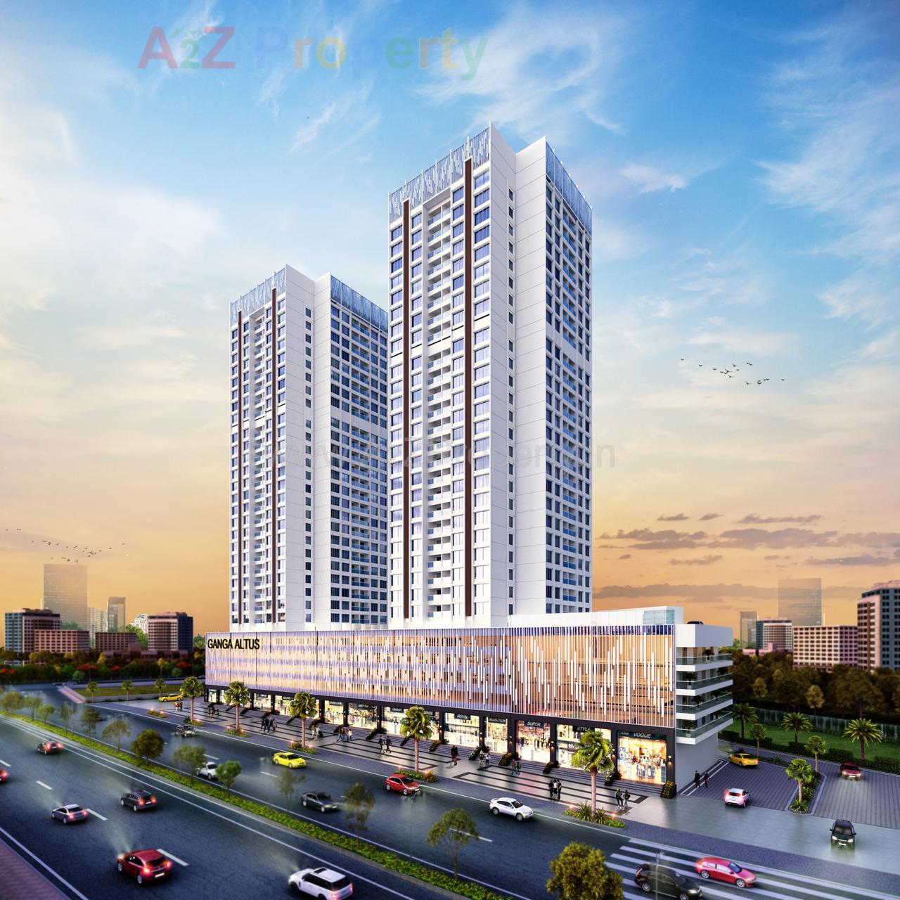 3D Elevation of real estate project Ganga Altus located at Pune-m-corp, Pune, Maharashtra