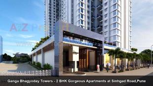 Elevation of real estate project Ganga Bhagyoday Tower located at Pune-m-corp, Pune, Maharashtra