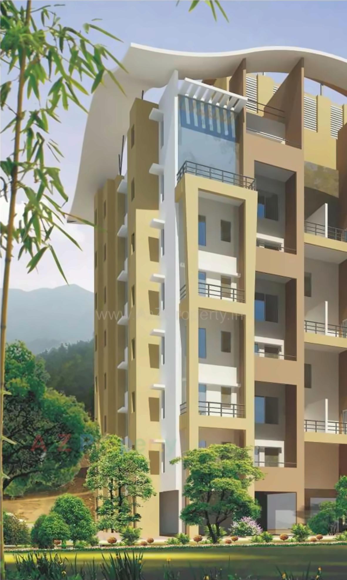 3D Elevation of real estate project Ganga Elika located at Undri, Pune, Maharashtra