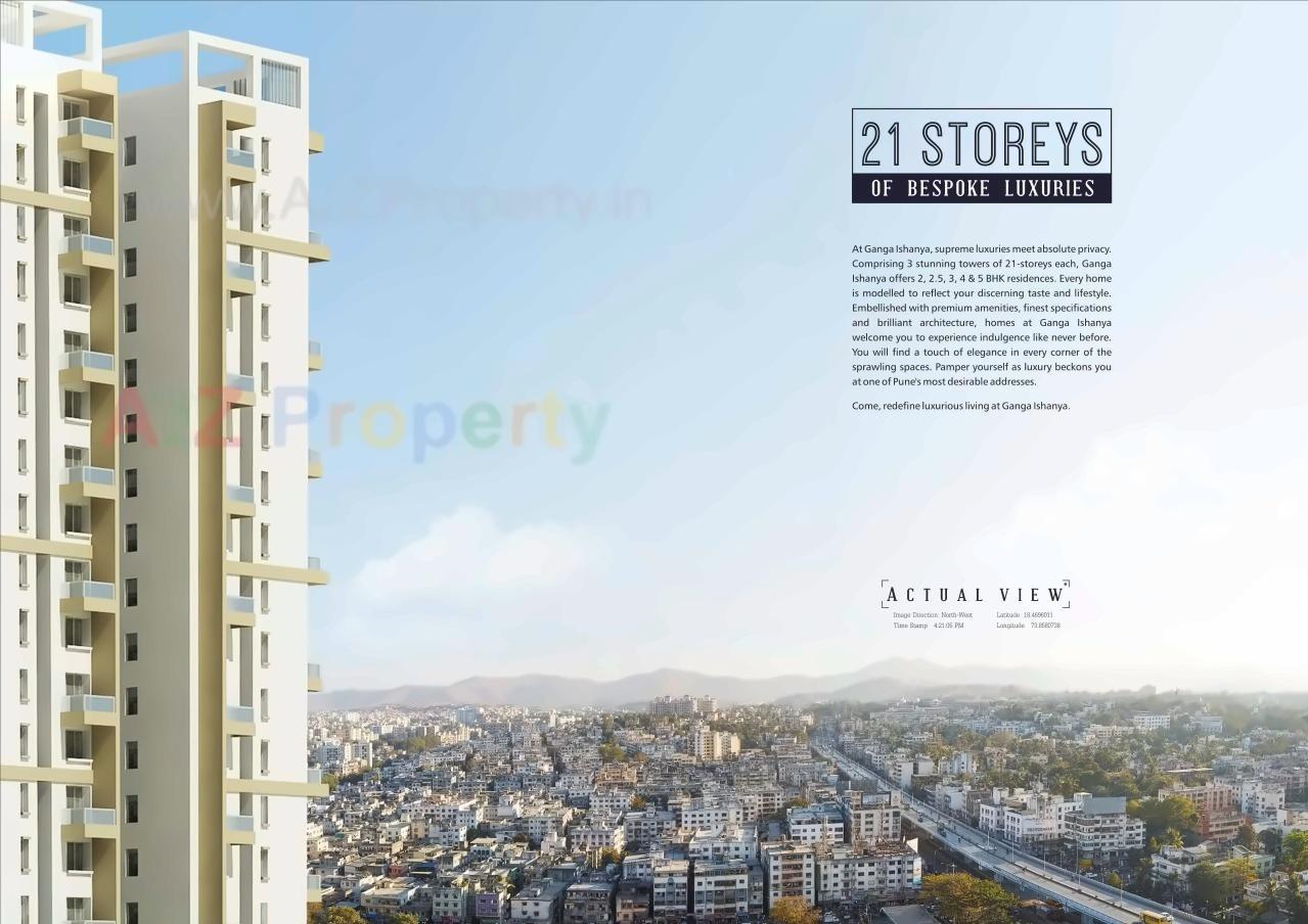 3D Elevation of real estate project Ganga Ishanya Ab located at Dhankawadi, Pune, Maharashtra