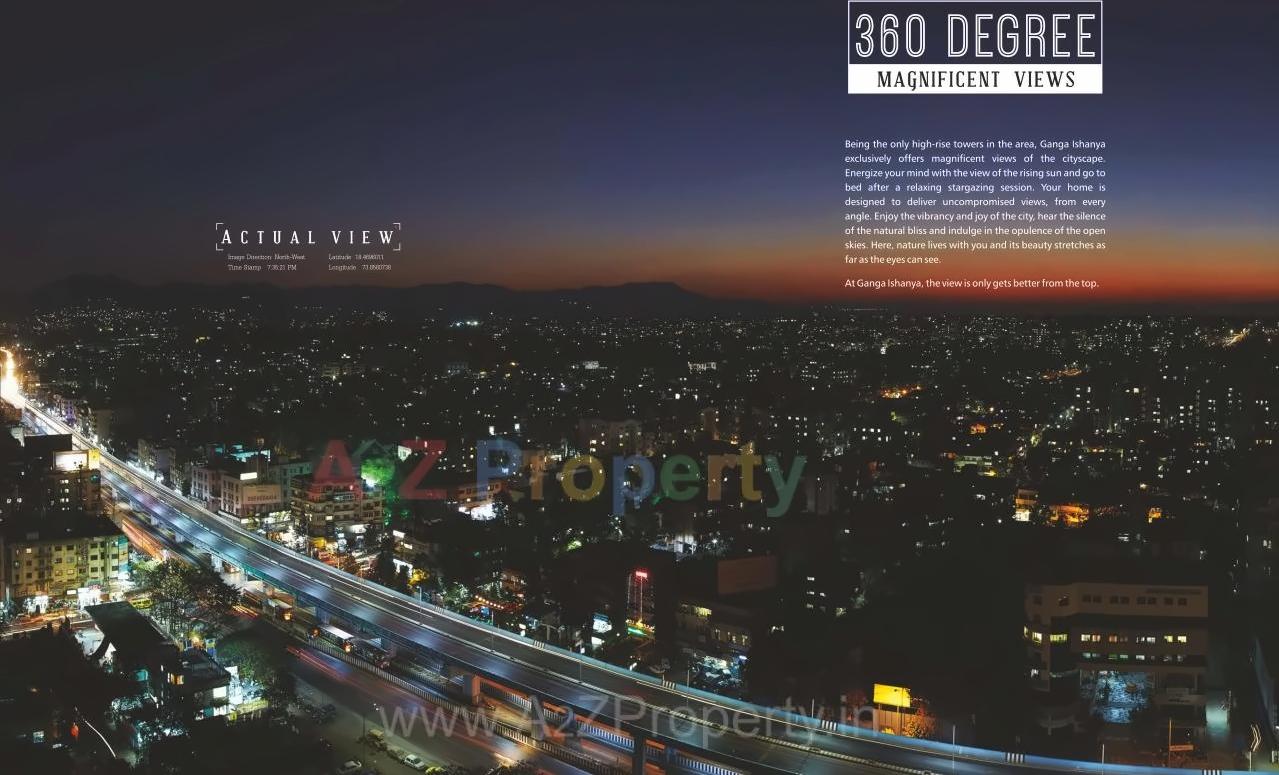 3D Elevation of real estate project Ganga Ishanya Ab located at Dhankawadi, Pune, Maharashtra