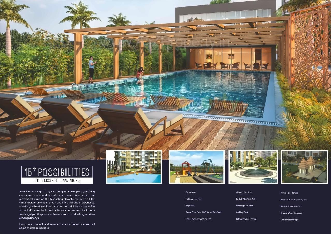 3D Elevation of real estate project Ganga Ishanya Ab located at Dhankawadi, Pune, Maharashtra