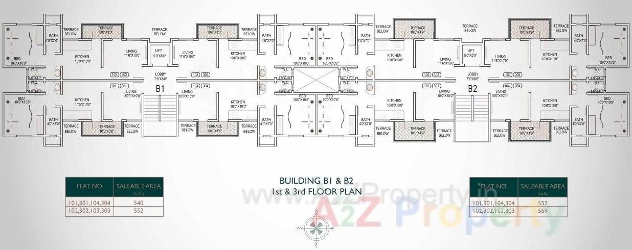 Layout of real estate project Ganga Niwas located at Dhanori, Pune, Maharashtra