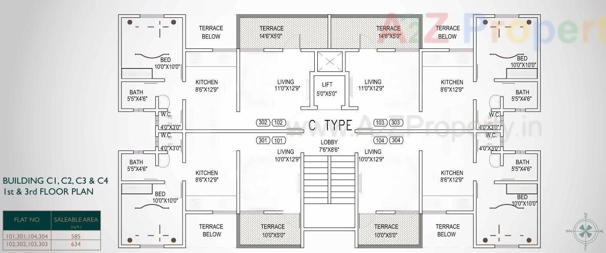 Layout of real estate project Ganga Niwas located at Dhanori, Pune, Maharashtra