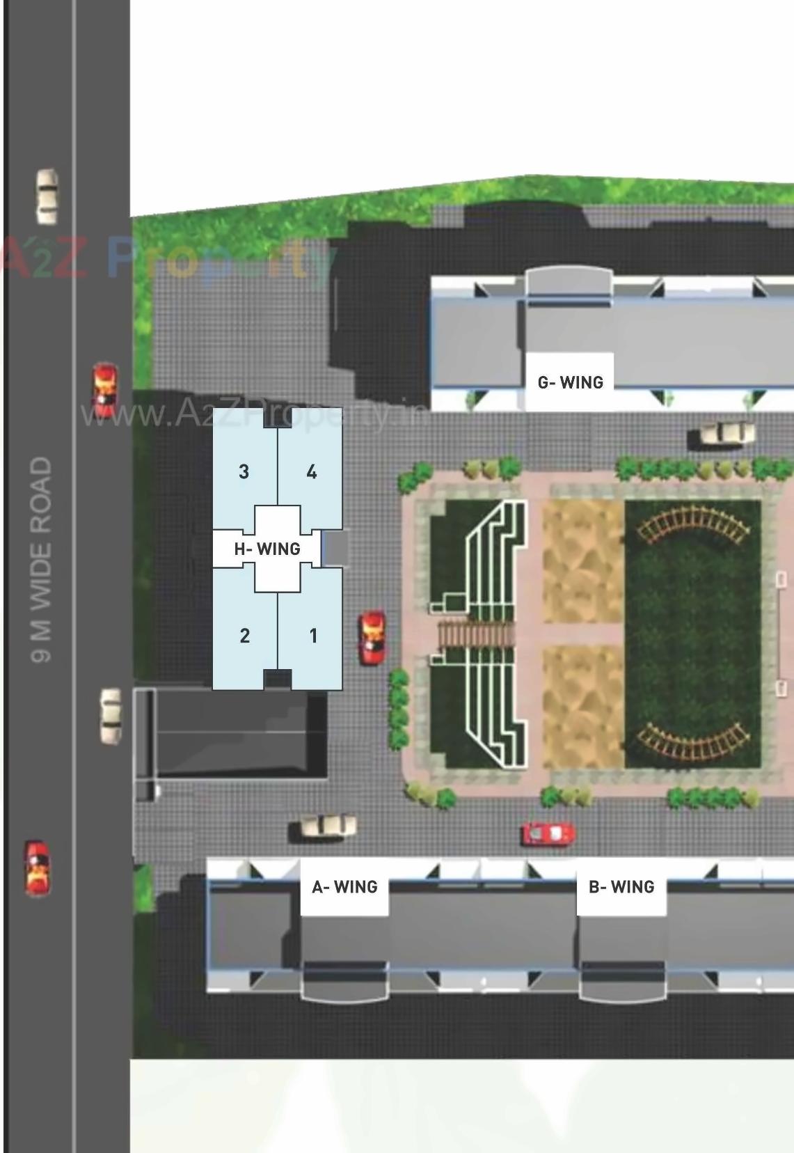 Layout of real estate project Garden Enclave located at Kondhwa-khurd, Pune, Maharashtra