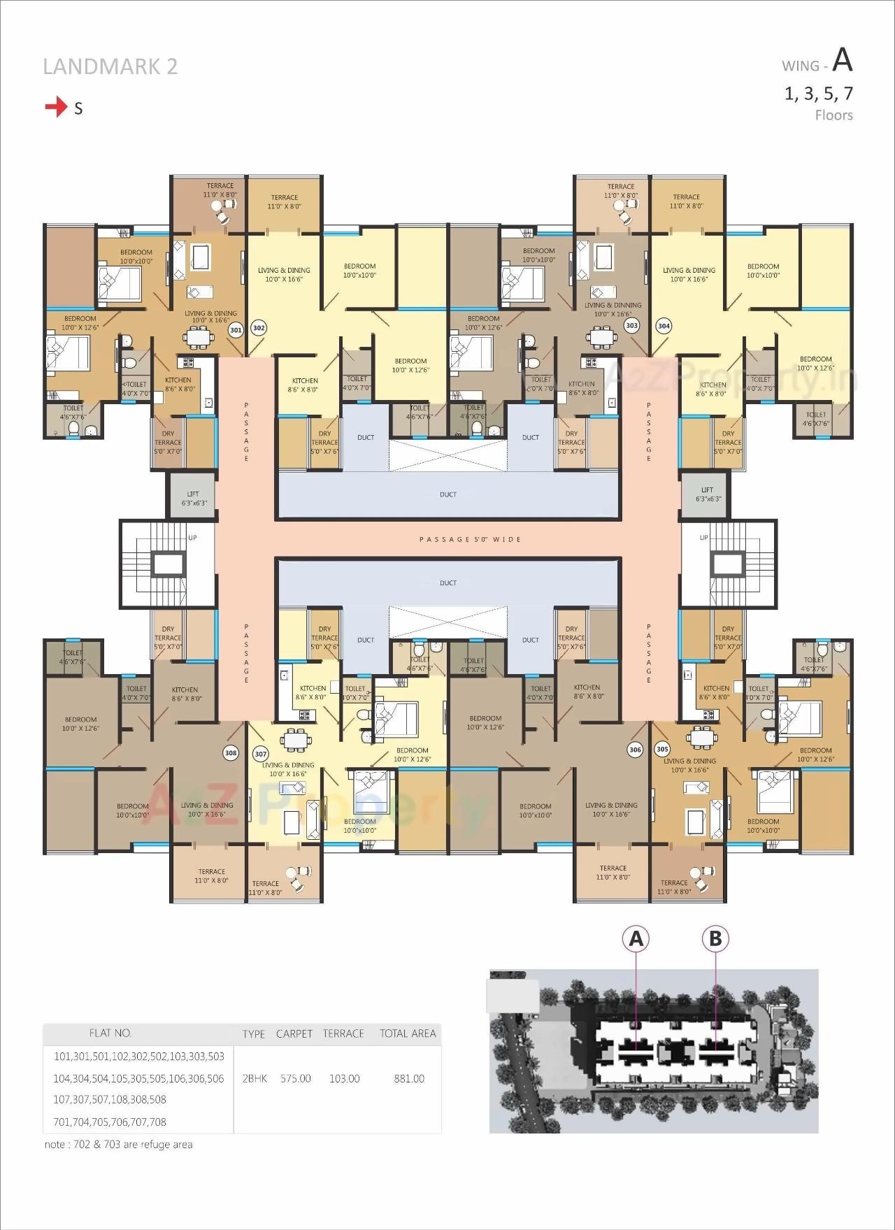 Layout of real estate project Gayatrree Landmark located at Thergaon, Pune, Maharashtra