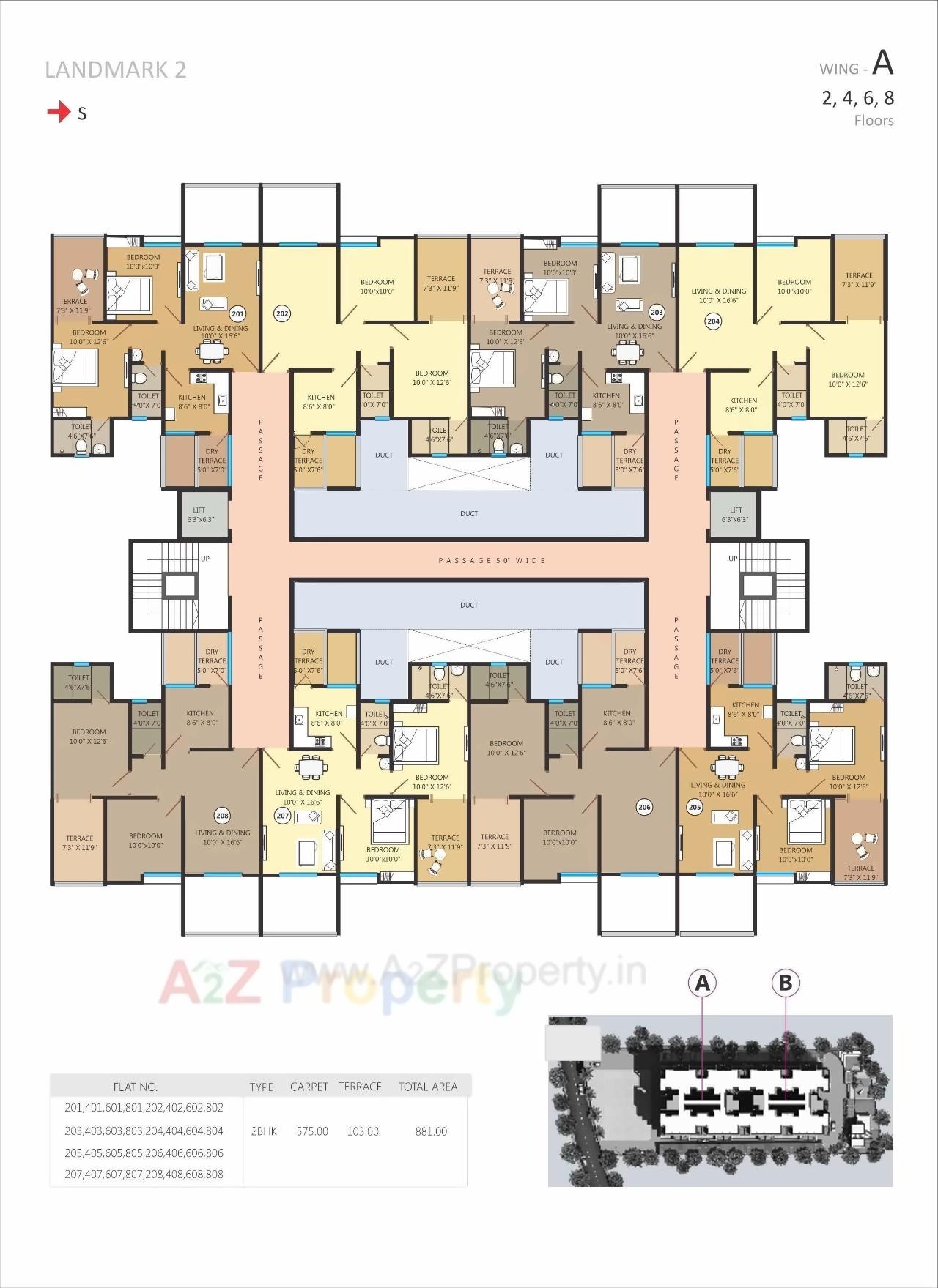 Layout of real estate project Gayatrree Landmark located at Thergaon, Pune, Maharashtra