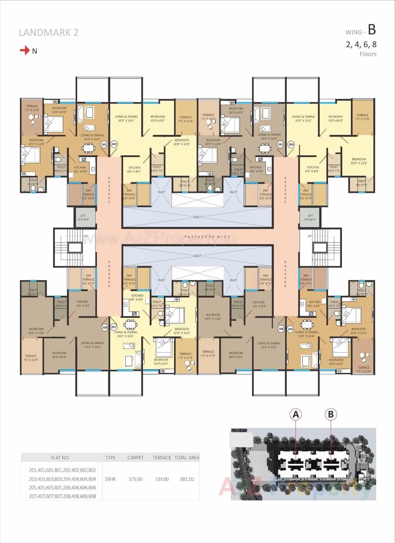 Layout of real estate project Gayatrree Landmark located at Thergaon, Pune, Maharashtra