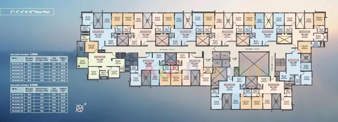 Layout of real estate project Geras Misty Waters located at Keshavnagarmundwa, Pune, Maharashtra