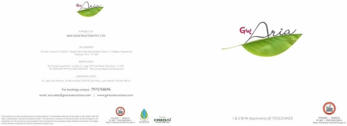  of real estate project Gini Aria located at Yawalewadi, Pune, Maharashtra