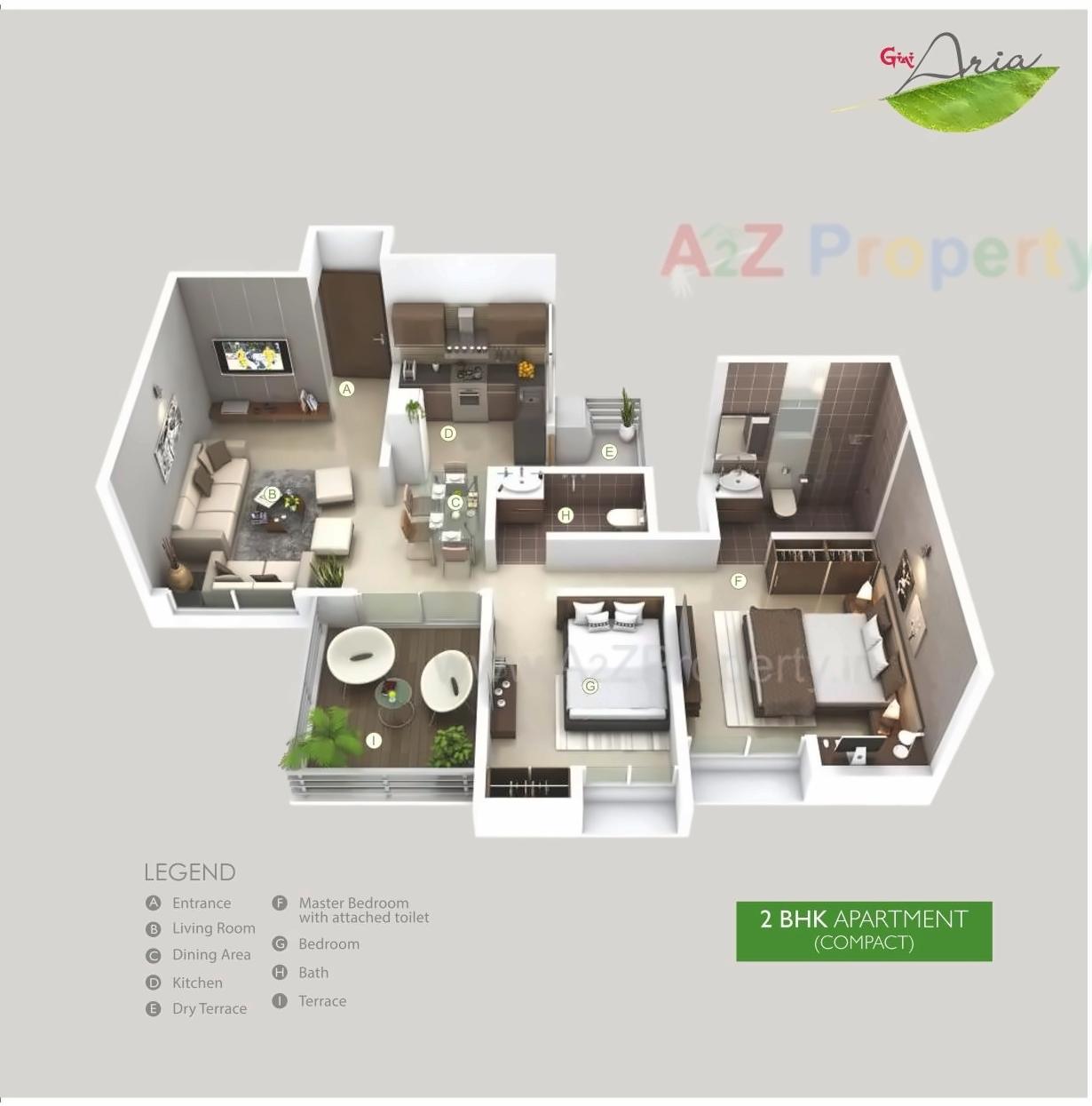 Layout of real estate project Gini Aria located at Yawalewadi, Pune, Maharashtra