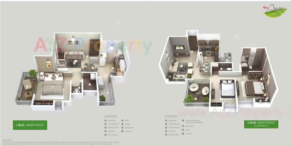 Layout of real estate project Gini Aria located at Yawalewadi, Pune, Maharashtra