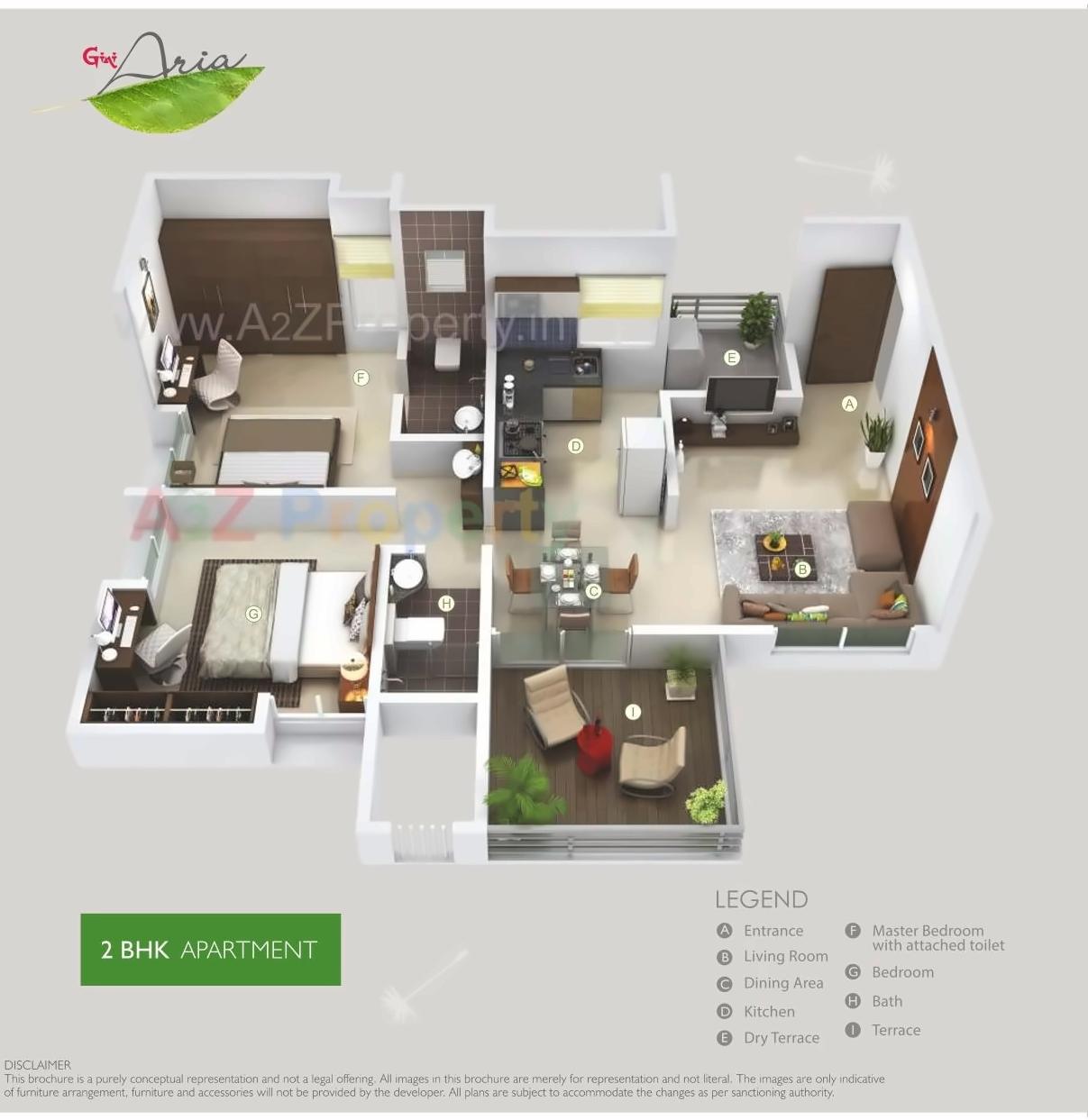 Layout of real estate project Gini Aria located at Yawalewadi, Pune, Maharashtra