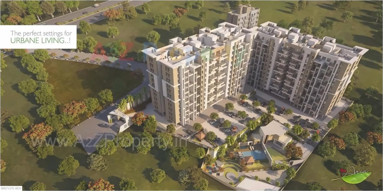 3D Elevation of real estate project Gini Aria located at Yawalewadi, Pune, Maharashtra