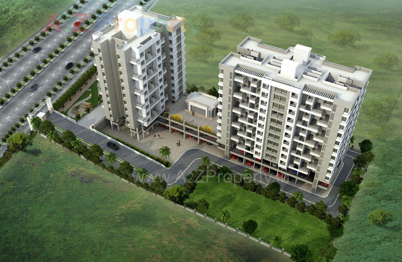 3D Elevation of real estate project Girisparsh located at Khedshivapur, Pune, Maharashtra