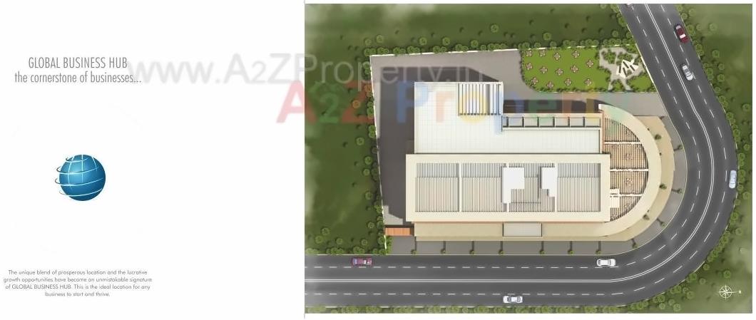 Layout of real estate project Global Business Hub located at Kharadi, Pune, Maharashtra