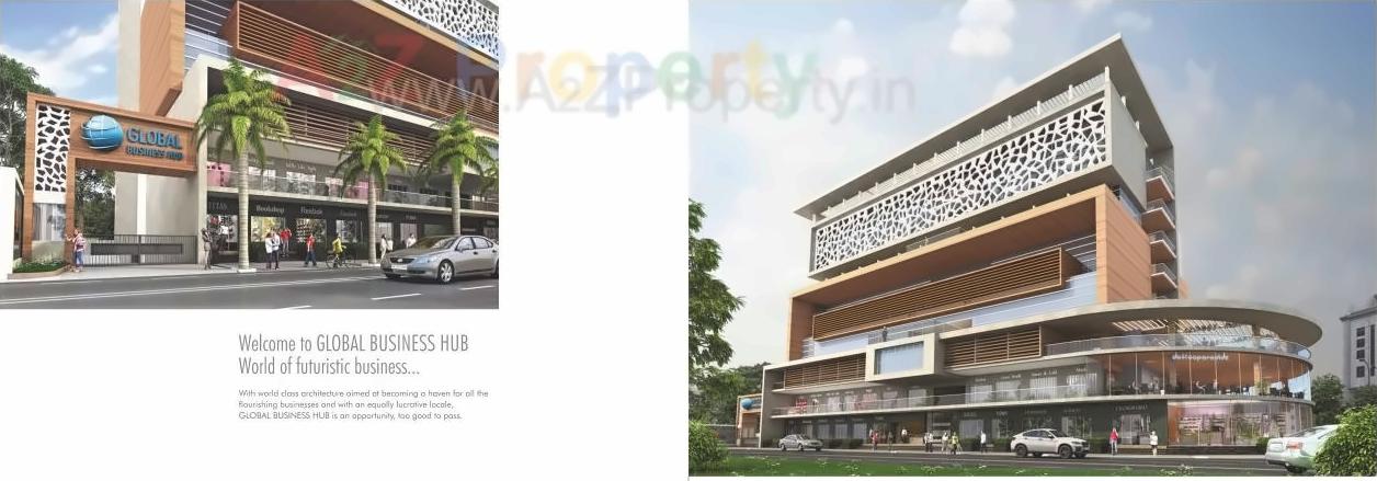 3D Elevation of real estate project Global Business Hub located at Kharadi, Pune, Maharashtra