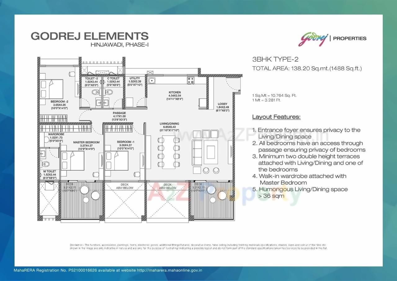 Layout of real estate project Godrej Elements located at Hinjavadi-ct, Pune, Maharashtra