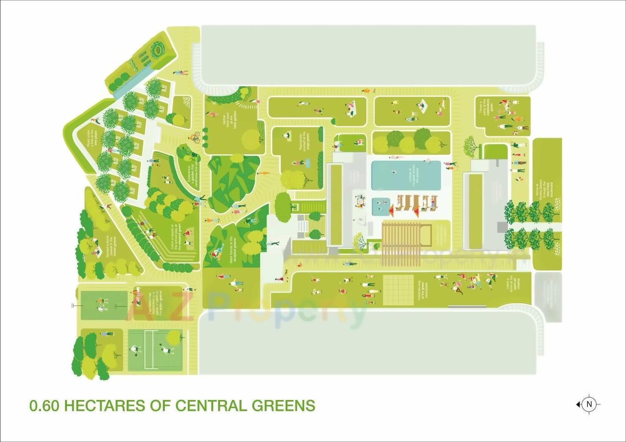 Layout of real estate project Godrej Greens located at Undri, Pune, Maharashtra