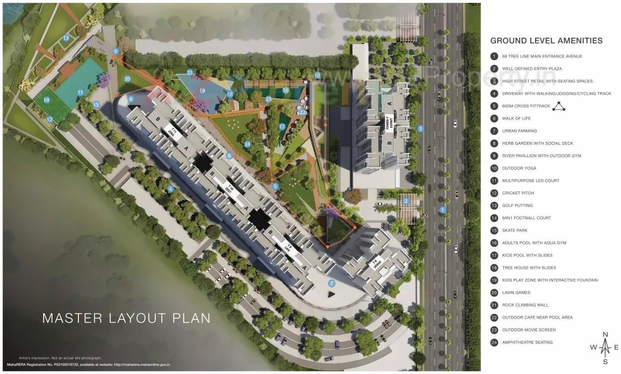 Layout of real estate project Godrej Rejuve located at Keshavnagarmundwa, Pune, Maharashtra