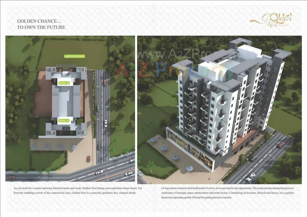 3D Elevation of real estate project Golden Nest located at Ouatade-handewadi, Pune, Maharashtra