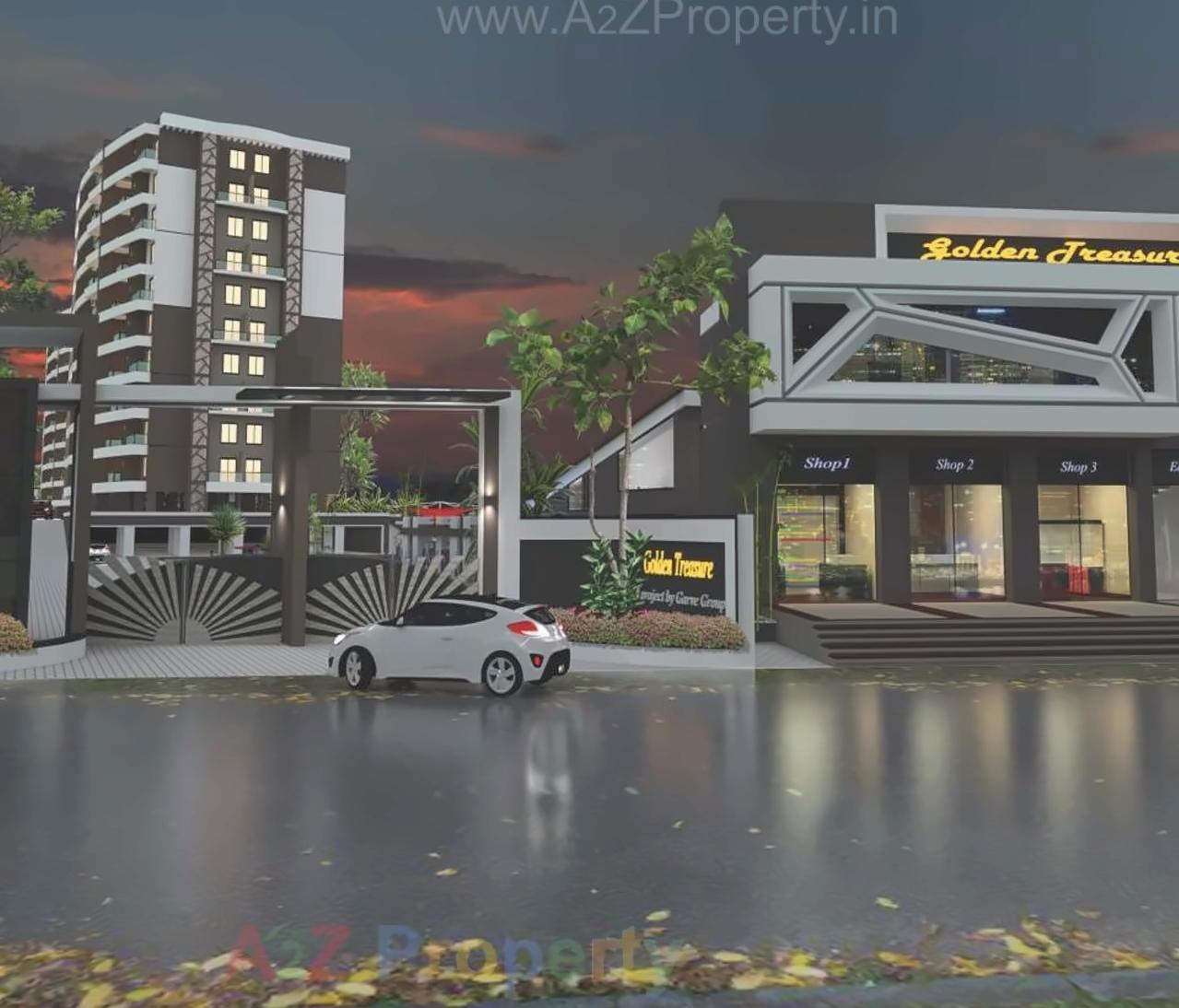 3D Elevation of real estate project Golden Treasures located at Punawale, Pune, Maharashtra