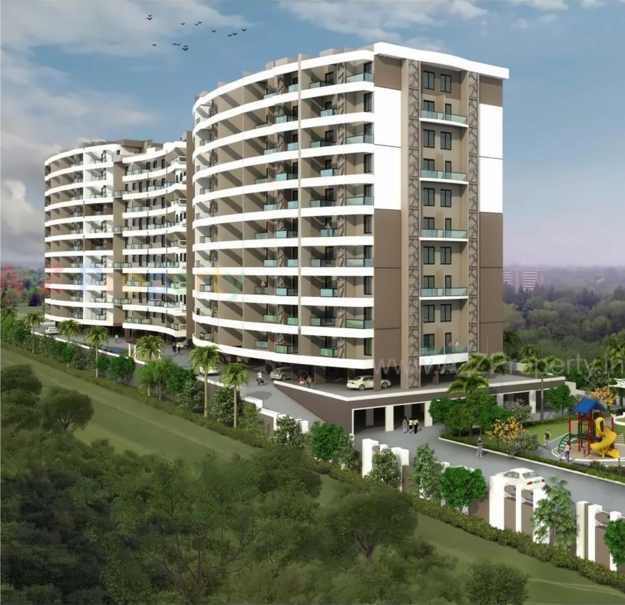 3D Elevation of real estate project Golden Treasures located at Punawale, Pune, Maharashtra
