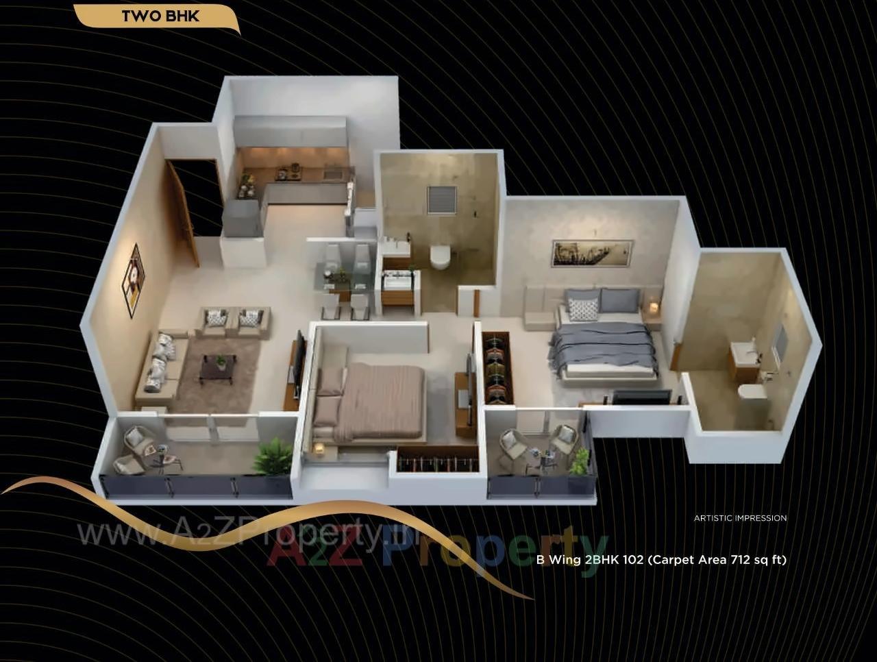 Layout of real estate project Goodwill Crescent located at Mundhawa, Pune, Maharashtra