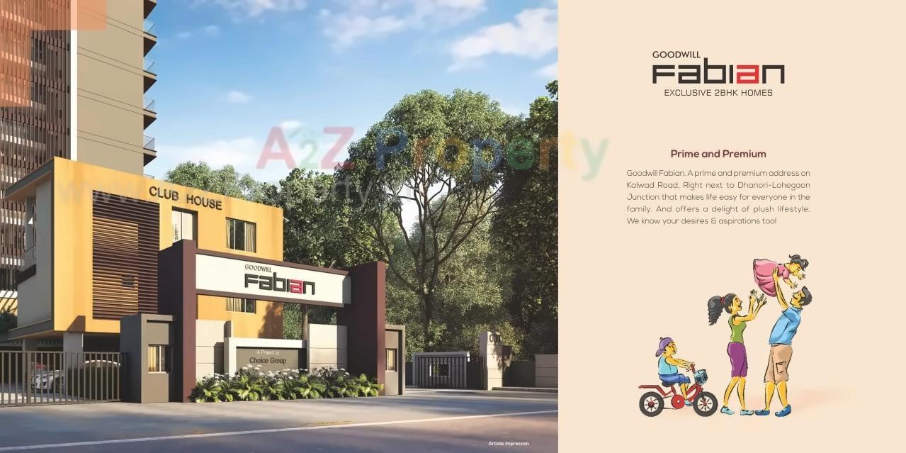 3D Elevation of real estate project Goodwill Fabian located at Lohgaon, Pune, Maharashtra