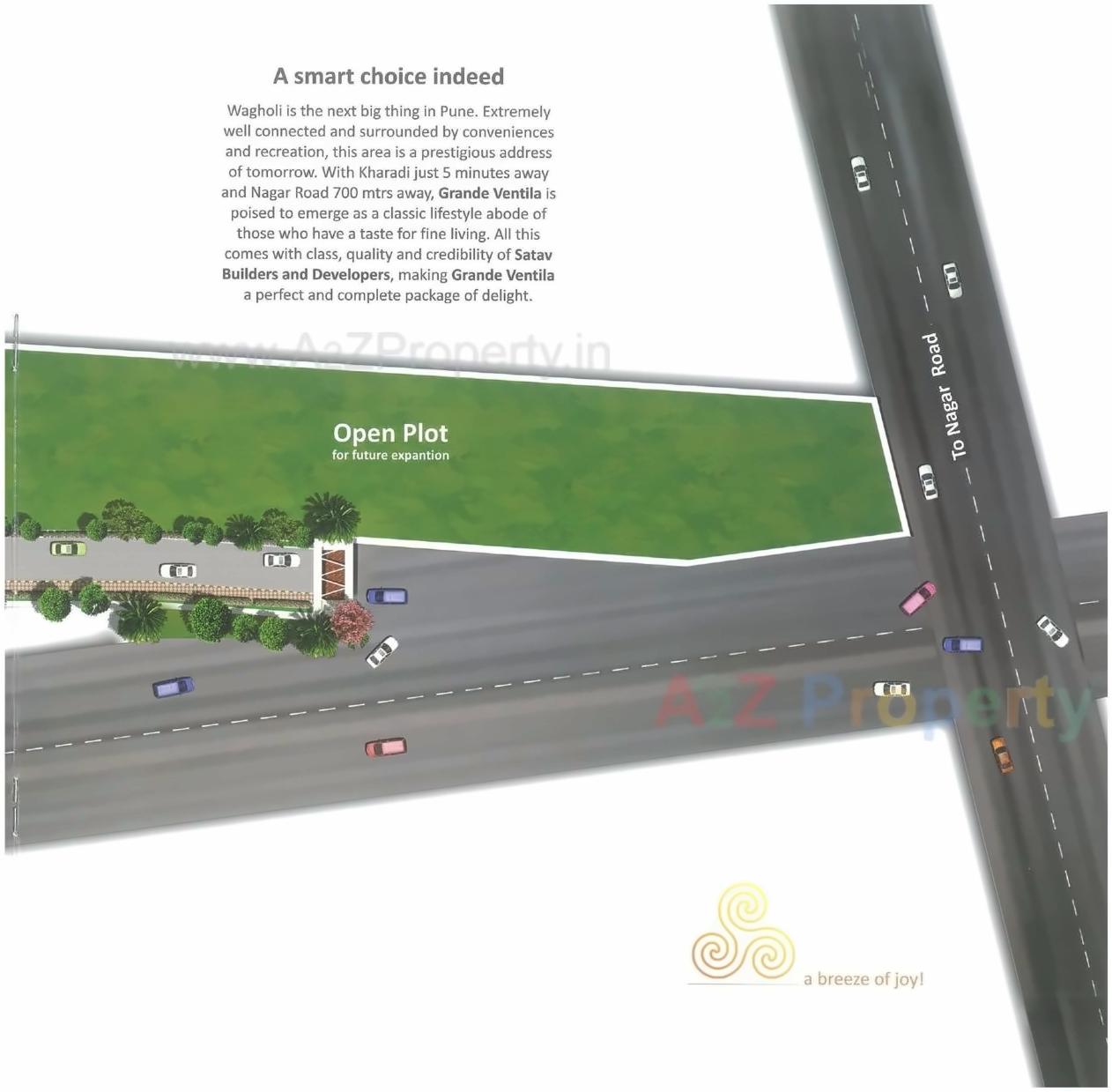 Keyplan of real estate project Grande Ventila  Wing A located at Wagholi, Pune, Maharashtra