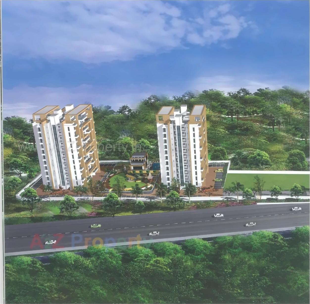 3D Elevation of real estate project Grande Ventila  Wing A located at Wagholi, Pune, Maharashtra