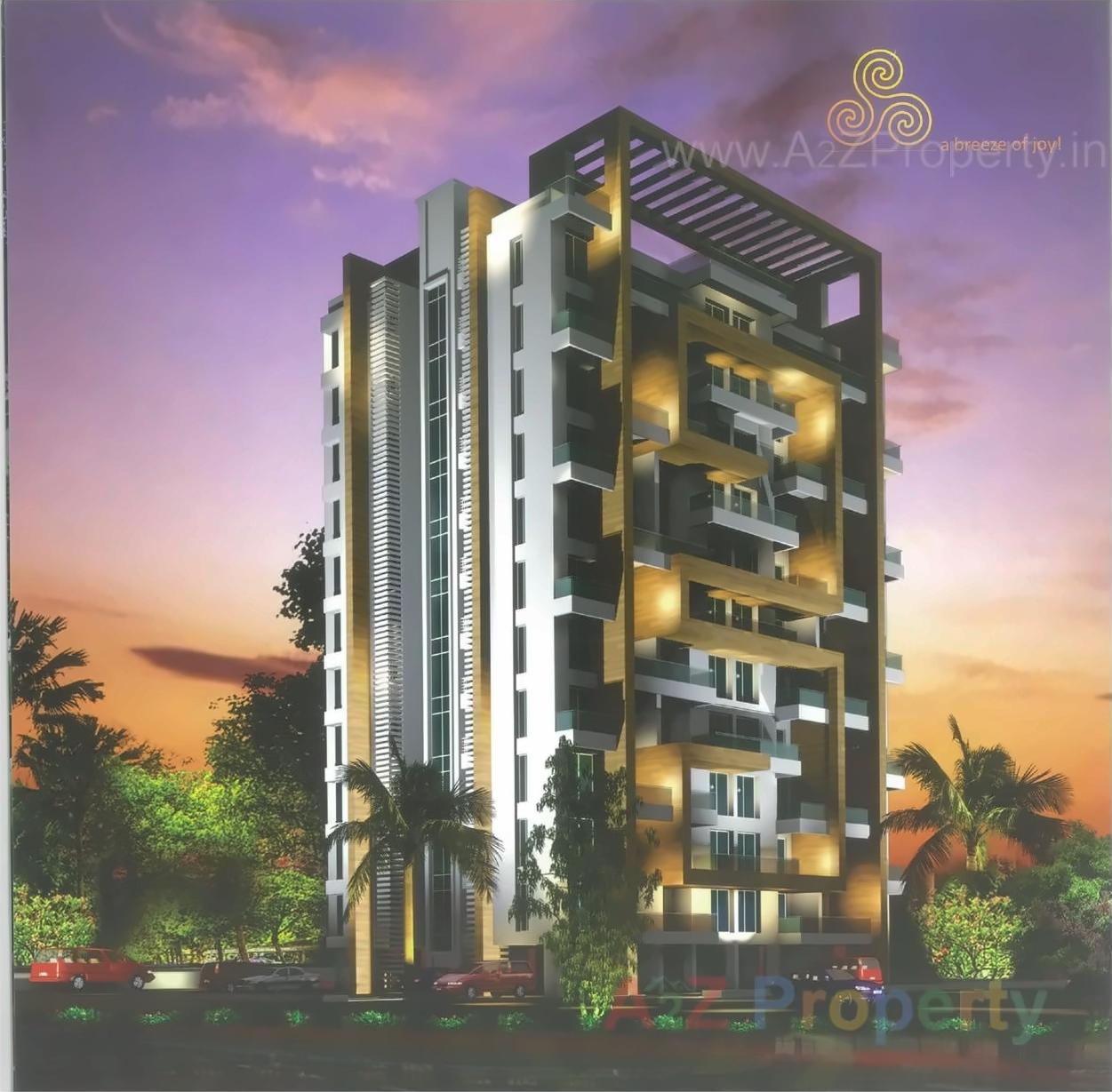3D Elevation of real estate project Grande Ventila  Wing A located at Wagholi, Pune, Maharashtra
