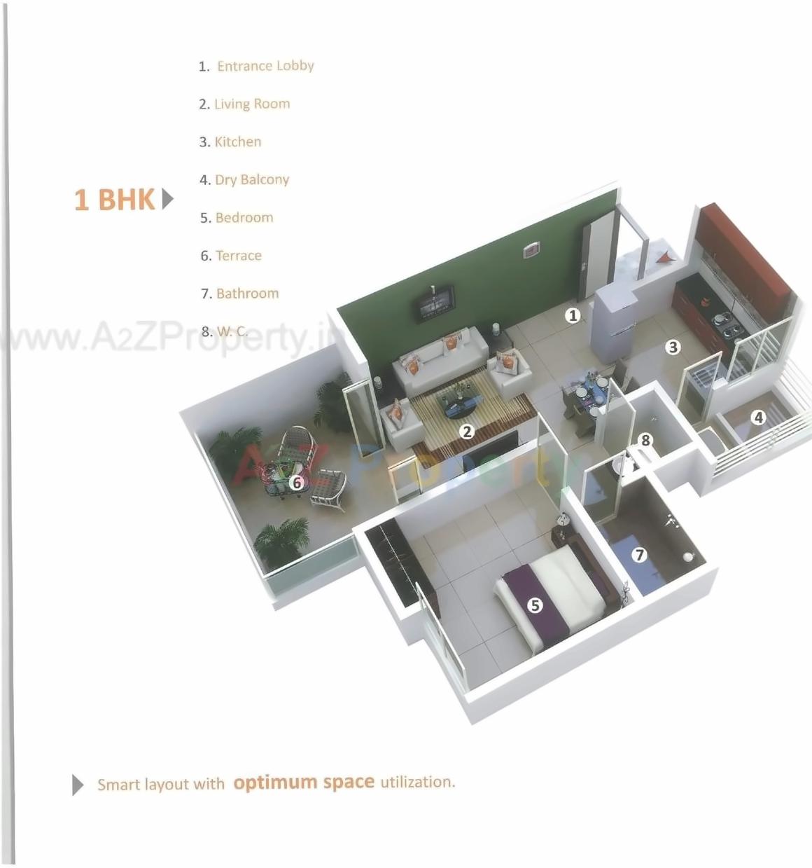 Layout of real estate project Grande Ventila  Wing A located at Wagholi, Pune, Maharashtra