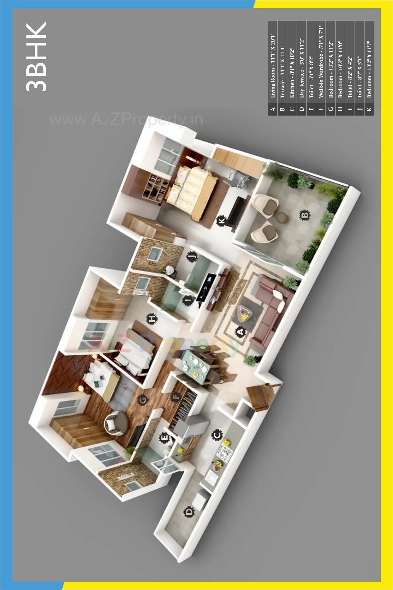 Layout of real estate project Grandeza located at Kothrud, Pune, Maharashtra