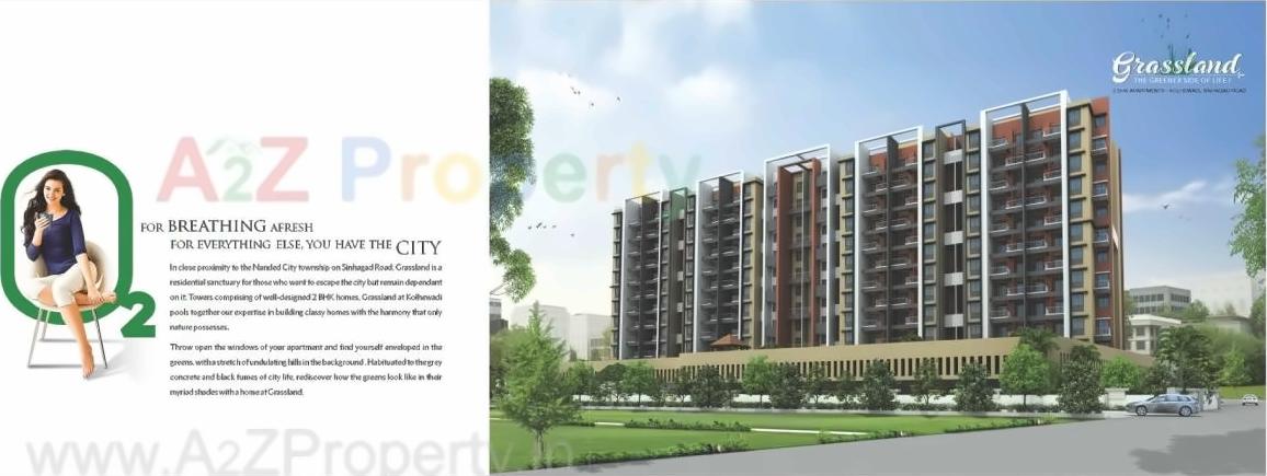 3D Elevation of real estate project Grassland located at Pune-cb, Pune, Maharashtra