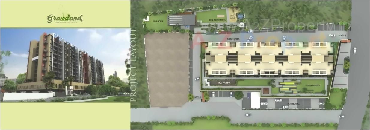 3D Elevation of real estate project Grassland located at Pune-cb, Pune, Maharashtra