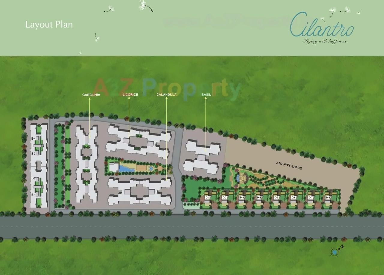 Layout of real estate project Green Groves   Cilantro located at Wagholi, Pune, Maharashtra