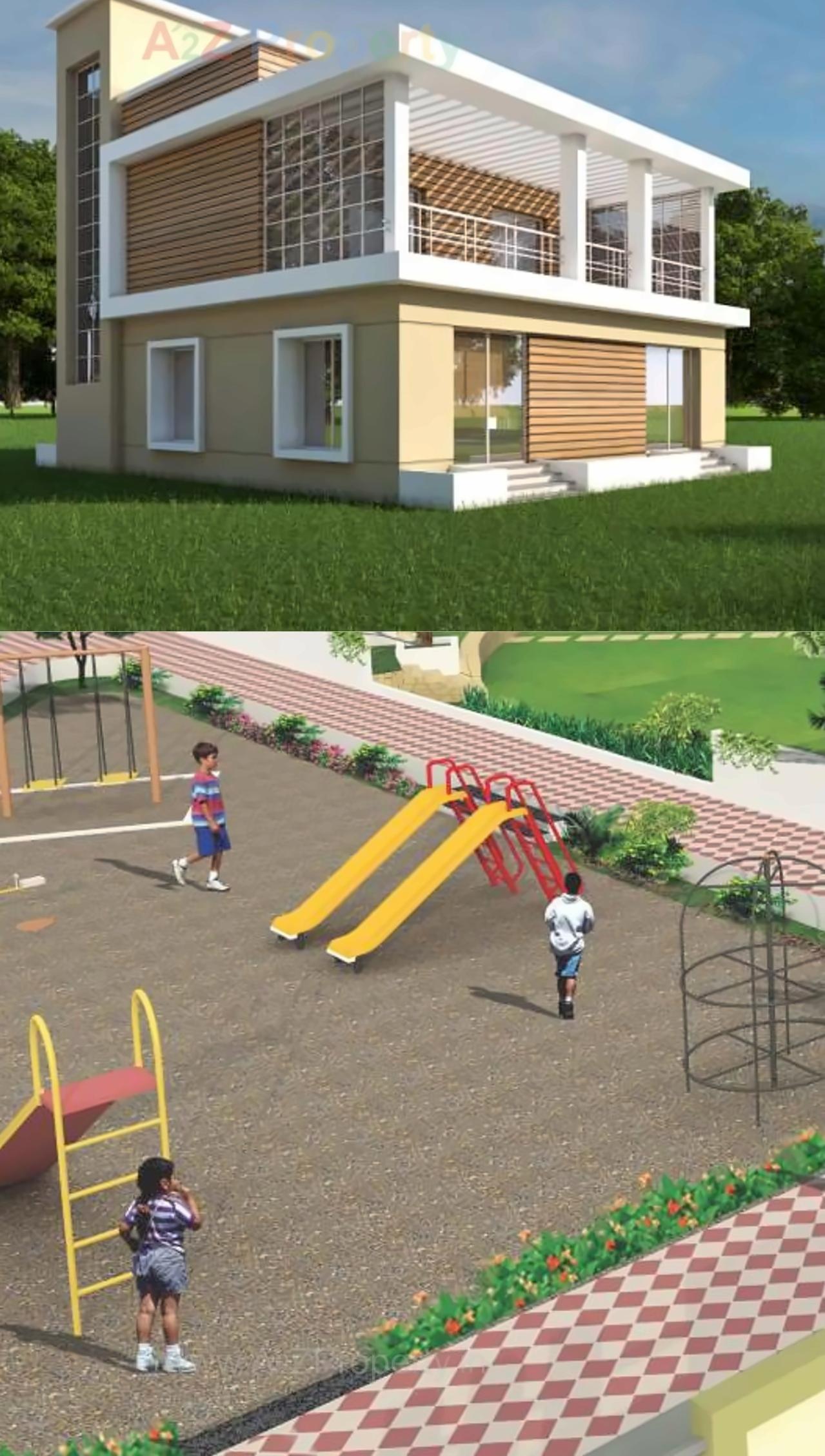 3D Elevation of real estate project Green Hive located at Fursungi, Pune, Maharashtra