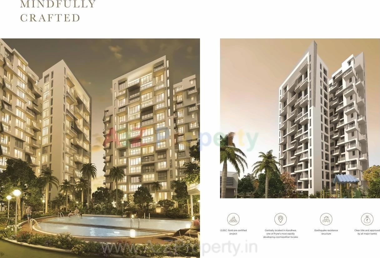 3D Elevation of real estate project Green Park located at Kondhwa-bk, Pune, Maharashtra