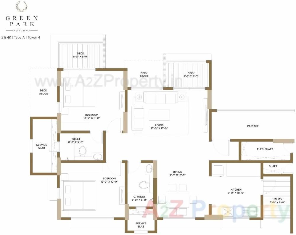 Layout of real estate project Green Park located at Kondhwa-bk, Pune, Maharashtra