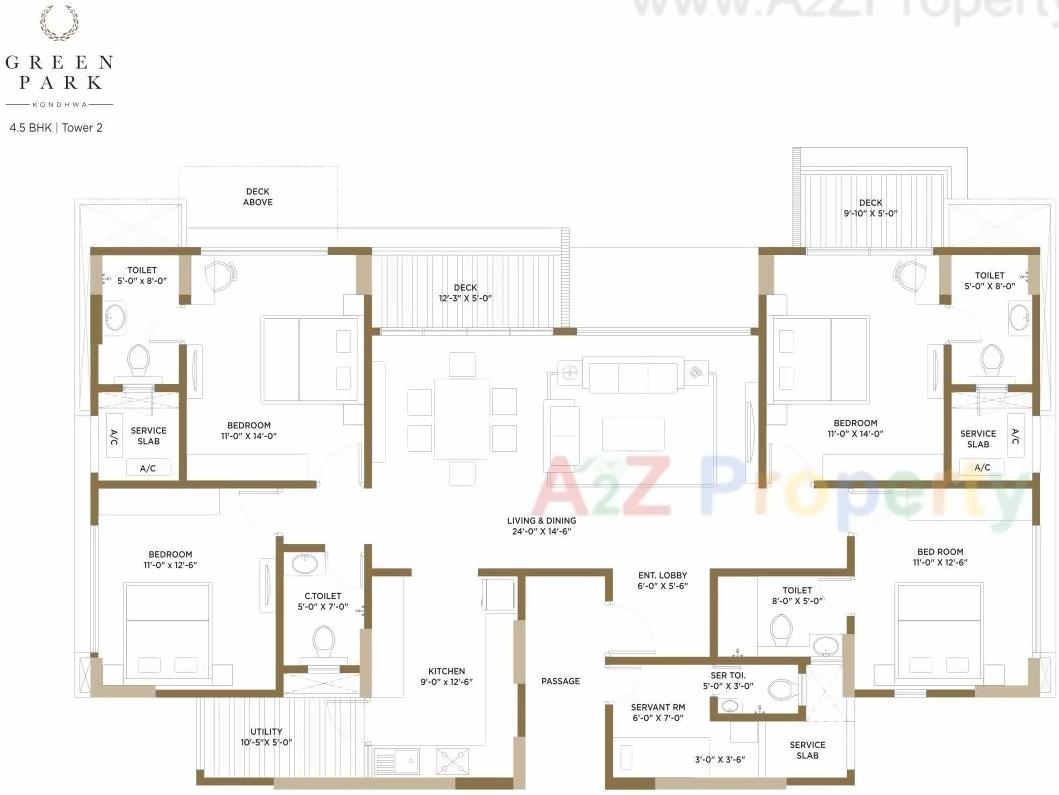 Layout of real estate project Green Park located at Kondhwa-bk, Pune, Maharashtra